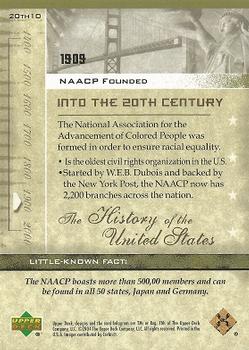 2004 Upper Deck History of the United States #20th10 NAACP Founded Back