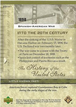 2004 Upper Deck History of the United States #20th1 Spanish-American War Back