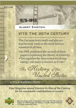2004 Upper Deck History of the United States #20th8 Albert Einstein Back