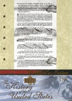 2004 Upper Deck History of the United States #BN9 Bill of Rights Front