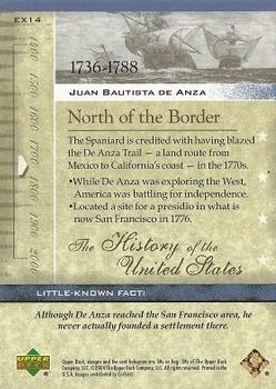 2004 Upper Deck History of the United States #EX14 Juan Bautista de Anza Back