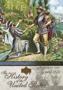 2004 Upper Deck History of the United States #EX30 Juan Ponce de Leon Front