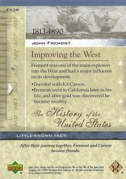 2004 Upper Deck History of the United States #EX36 John Fremont Back