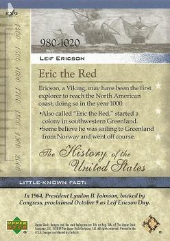 2004 Upper Deck History of the United States #EX9 Leif Ericson Back