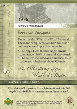2004 Upper Deck History of the United States #II14 Steve Wozniak Back