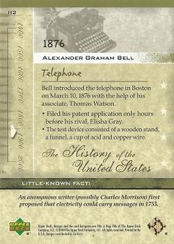 2004 Upper Deck History of the United States #II2 Alexander Graham Bell Back