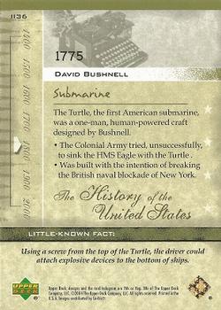 2004 Upper Deck History of the United States #II36 David Bushnell Back
