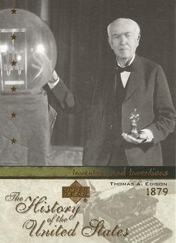 2004 Upper Deck History of the United States #II3 Thomas Edison Front