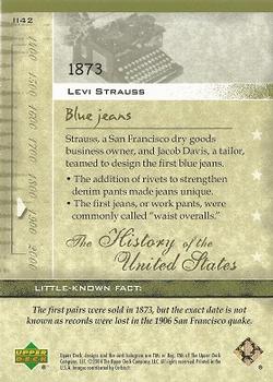 2004 Upper Deck History of the United States #II42 Levi Strauss Back