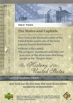 2004 Upper Deck History of the United States #SC11 New York Back