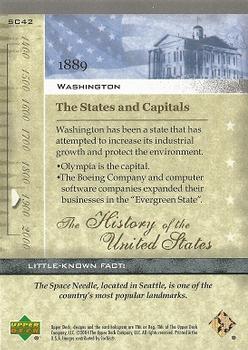 2004 Upper Deck History of the United States #SC42 Washington Back