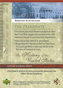 2004 Upper Deck History of the United States #TP24 Grover Cleveland Back
