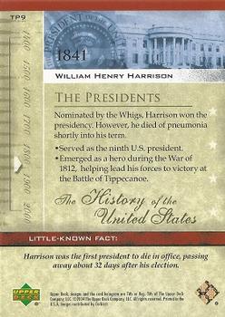 2004 Upper Deck History of the United States #TP9 William Henry Harrison Back