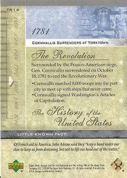 2004 Upper Deck History of the United States #TR14 Cornwallis surrenders at Yorktown Back