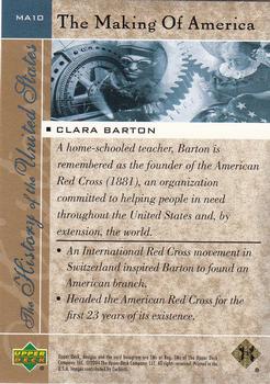 2004 Upper Deck History of the United States - The Making of America #MA10 Clara Barton Back