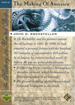 2004 Upper Deck History of the United States - The Making of America #MA14 John D. Rockefeller Back