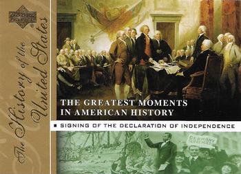 2004 Upper Deck History of the United States - The Greatest Moments in American History  #GM2 Signing of the Declaration of Independence Front