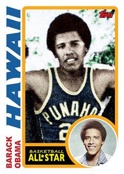 2009 Topps President Obama #44 Basketball All-Star Front