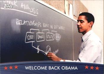2009 Topps President Obama #18 Welcome Back Obama Front
