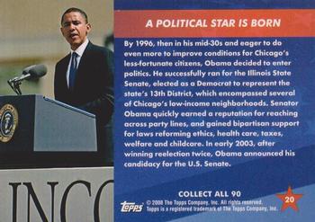 2009 Topps President Obama #20 A Political Star Is Born Back