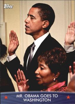 2009 Topps President Obama #24 Mr. Obama Goes to Washington Front