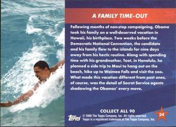 2009 Topps President Obama #34 A Family Time-Out Back