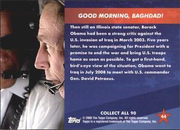 2009 Topps President Obama #44 Good Morning, Baghdad! Back