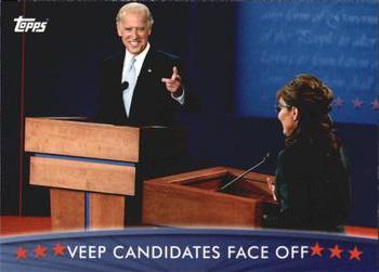 2009 Topps President Obama #49 Veep Candidates Face Off Front