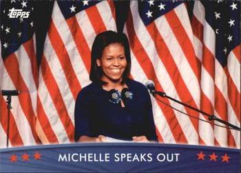 2009 Topps President Obama #52 Michelle Speaks Out Front