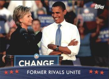 2009 Topps President Obama #53 Former Rivals Unite Front