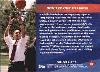 2009 Topps President Obama #60 Don't Forget To Laugh Back