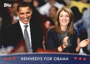 2009 Topps President Obama #61 Kennedys for Obama Front
