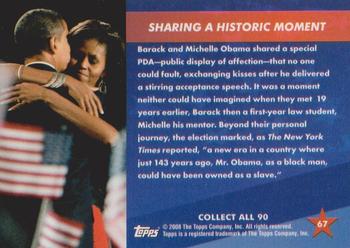 2009 Topps President Obama #67 Sharing a Historic Moment Back