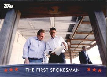 2009 Topps President Obama #77 The First Spokesman Front