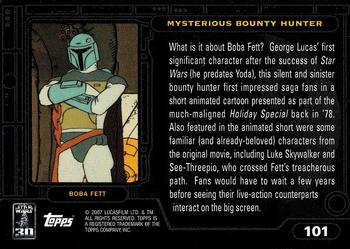 2007 Topps Star Wars 30th Anniversary #101 Mysterious Bounty Hunter Back