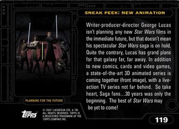 2007 Topps Star Wars 30th Anniversary #119 Sneak Peek: New Animation Back