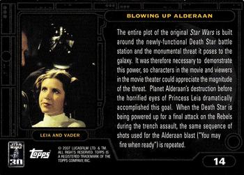 2007 Topps Star Wars 30th Anniversary #14 Blowing up Alderaan Back