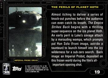 2007 Topps Star Wars 30th Anniversary #19 The Perils of Planet Hoth Back
