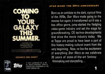 2007 Topps Star Wars 30th Anniversary #1 Star Wars Back