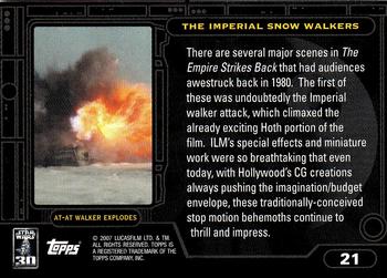 2007 Topps Star Wars 30th Anniversary #21 The Imperial Walker Back