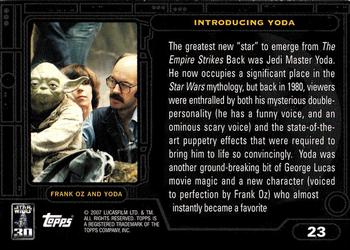 2007 Topps Star Wars 30th Anniversary #23 Introducing Yoda Back