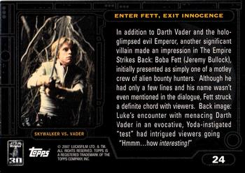 2007 Topps Star Wars 30th Anniversary #24 Enter Fett, Exit Innocence Back
