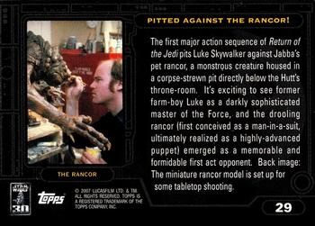 2007 Topps Star Wars 30th Anniversary #29 Pitted against the Rancor! Back