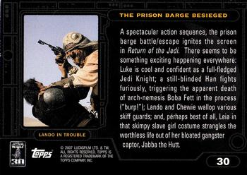 2007 Topps Star Wars 30th Anniversary #30 The Prison Barge Besieged Back