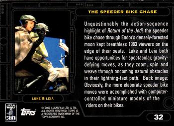 2007 Topps Star Wars 30th Anniversary #32 The Speeder Bike Chase Back