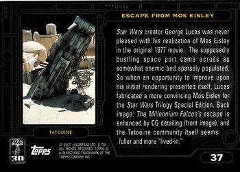 2007 Topps Star Wars 30th Anniversary #37 Escape from Mos Eisley Back