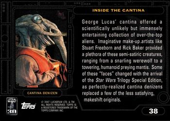 2007 Topps Star Wars 30th Anniversary #38 Inside the Cantina Back