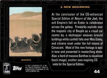 2007 Topps Star Wars 30th Anniversary #44 A New Beginning Back