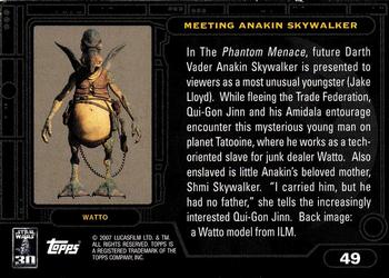 2007 Topps Star Wars 30th Anniversary #49 Meeting Anakin Skywalker Back