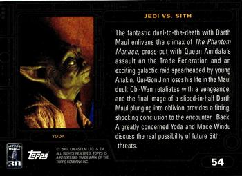 2007 Topps Star Wars 30th Anniversary #54 Jedi vs. Sith Back